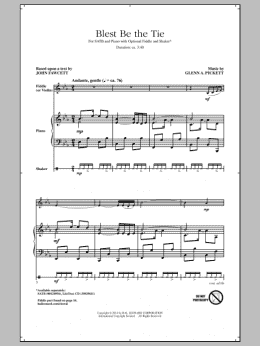 page one of Blest Be The Tie (SATB Choir)