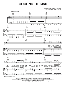 page one of Goodnight Kiss (Piano, Vocal & Guitar Chords (Right-Hand Melody))
