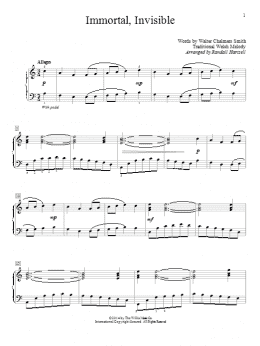 page one of Immortal, Invisible (Educational Piano)