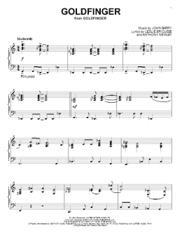 page one of Goldfinger (Piano Solo)