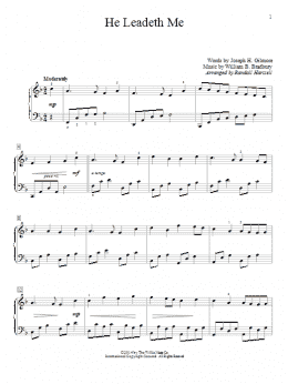 page one of He Leadeth Me (Educational Piano)