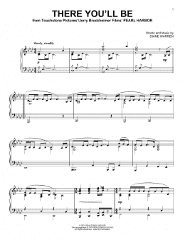 page one of There You'll Be (Piano Solo)