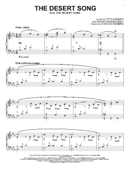 page one of The Desert Song (Piano Solo)