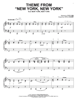 page one of Theme From "New York, New York" (Piano Solo)