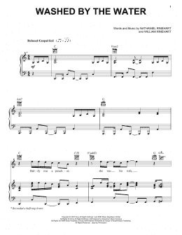 page one of Washed By The Water (Piano, Vocal & Guitar Chords (Right-Hand Melody))