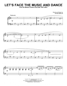 page one of Let's Face The Music And Dance (Piano Solo)