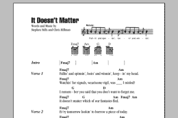 page one of It Doesn't Matter (Guitar Chords/Lyrics)
