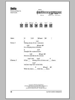 page one of Delta (Guitar Chords/Lyrics)