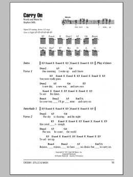 page one of Carry On (Guitar Chords/Lyrics)
