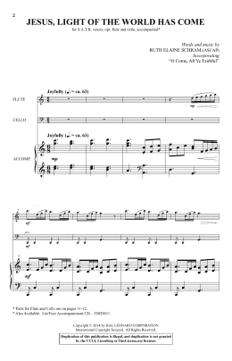 page one of Jesus, Light Of The World Has Come (SATB Choir)
