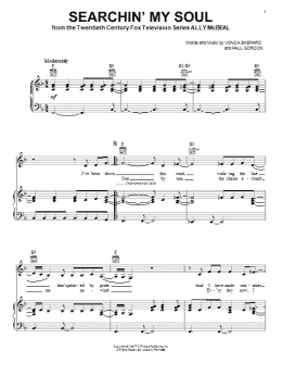 page one of Searchin' My Soul (Piano, Vocal & Guitar Chords (Right-Hand Melody))