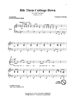 page one of Boil Them Cabbage Down (2-Part Choir)