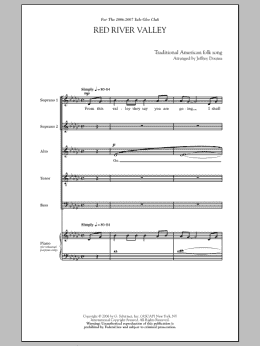 page one of Red River Valley (SATB Choir)