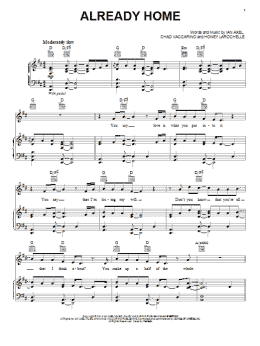 page one of Already Home (Piano, Vocal & Guitar Chords (Right-Hand Melody))