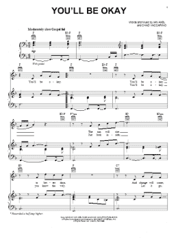 page one of You'll Be Okay (Piano, Vocal & Guitar Chords (Right-Hand Melody))