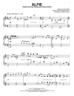 page one of Alfie (arr. Phillip Keveren) (Piano Solo)