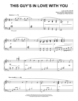 page one of This Guy's In Love With You (arr. Phillip Keveren) (Piano Solo)