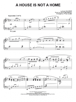 page one of A House Is Not A Home (arr. Phillip Keveren) (Piano Solo)