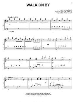 page one of Walk On By (arr. Phillip Keveren) (Piano Solo)