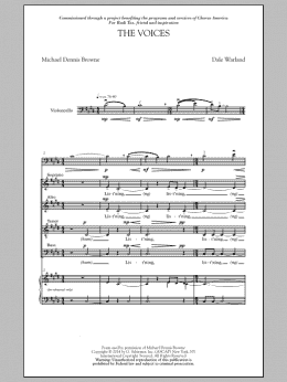 page one of The Voices (SATB Choir)
