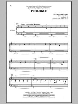 page one of O Come, O Come, Emmanuel (SATB Choir)