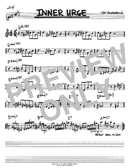 page one of Inner Urge (Real Book – Melody & Chords – Bb Instruments)