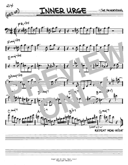 page one of Inner Urge (Real Book – Melody & Chords – Bass Clef Instruments)