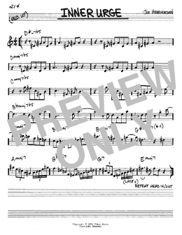 page one of Inner Urge (Real Book – Melody & Chords – Eb Instruments)