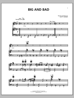 page one of Big And Bad (Piano, Vocal & Guitar Chords (Right-Hand Melody))