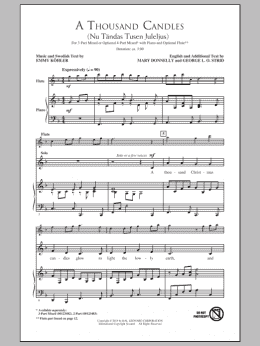 page one of A Thousand Candles (Nu Tandas Tusen Juleljus) (3-Part Mixed Choir)