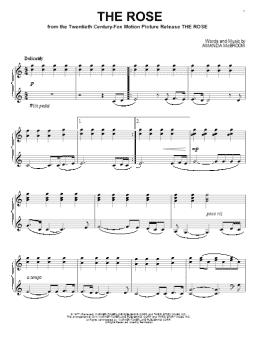 page one of The Rose (Piano Solo)