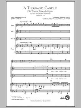 page one of A Thousand Candles (Nu Tandas Tusen Juleljus) (2-Part Choir)