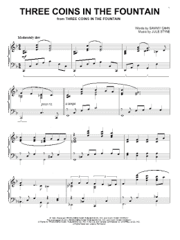 page one of Three Coins In The Fountain (Piano Solo)