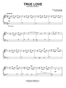 page one of True Love (from High Society) (Piano Solo)