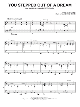 page one of You Stepped Out Of A Dream (Piano Solo)