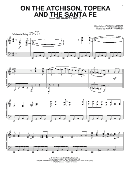page one of On The Atchison, Topeka And The Santa Fe (Piano Solo)