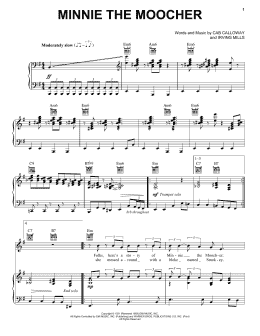 page one of Minnie The Moocher (Piano, Vocal & Guitar Chords (Right-Hand Melody))