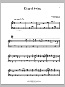 page one of King Of Swing (Piano, Vocal & Guitar Chords (Right-Hand Melody))