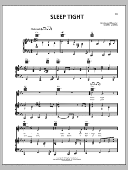 page one of Sleep Tight (Piano, Vocal & Guitar Chords (Right-Hand Melody))