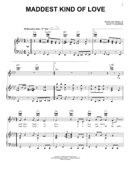 page one of Maddest Kind Of Love (Piano, Vocal & Guitar Chords (Right-Hand Melody))