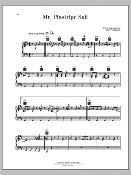 page one of Mr. Pinstripe Suit (Piano, Vocal & Guitar Chords (Right-Hand Melody))