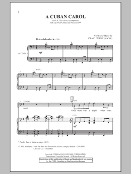 page one of A Cuban Carol (SATB Choir)