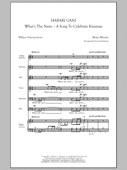 page one of Habari Gani (What's The News) (SATB Choir)