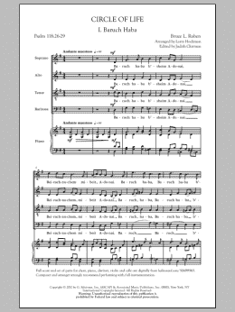 page one of Circle Of Life (SATB Choir)