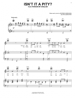 page one of Isn't It A Pity? (Piano, Vocal & Guitar Chords (Right-Hand Melody))