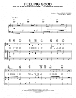 page one of Feeling Good (Piano, Vocal & Guitar Chords (Right-Hand Melody))
