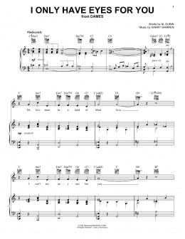 page one of I Only Have Eyes For You (Piano, Vocal & Guitar Chords (Right-Hand Melody))