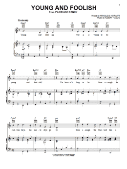 page one of Young And Foolish (Piano, Vocal & Guitar Chords (Right-Hand Melody))