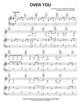 page one of Over You (Piano, Vocal & Guitar Chords (Right-Hand Melody))