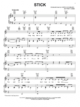 page one of Stick (Piano, Vocal & Guitar Chords (Right-Hand Melody))